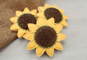 Pretty Sunflower Cookies - The Sweet Adventures of Sugar Belle