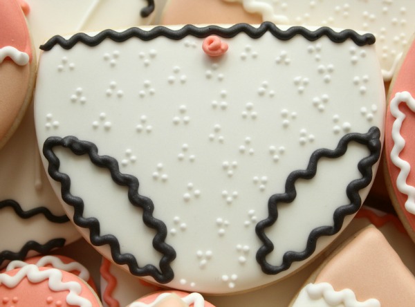Pretty & Clean Bachelorette Cookies - 2 Lingerie Cookies with Buttercream
