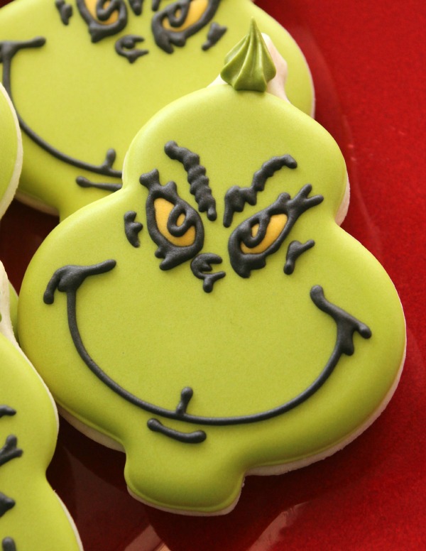 Decorated Grinch Cookies - The Sweet Adventures of Sugar Belle