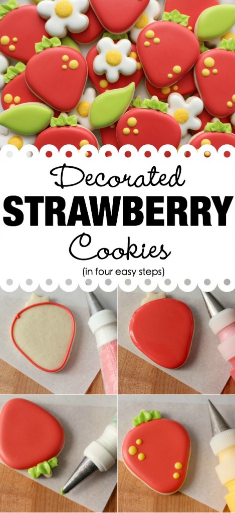 Decorated Strawberry Cookies - The Sweet Adventures of Sugar Belle